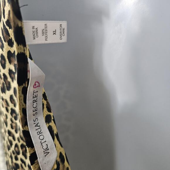 Vintage Victoria's Secret Dress Womens XL Leopard Animal Print Maxi Slip Gown - Picture 3 of 9